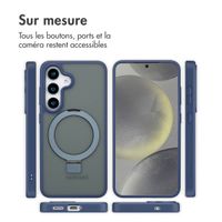 Accezz Coque Ring Stand avec MagSafe Samsung Galaxy S25 - Bleu