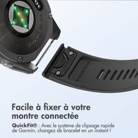 imoshion Bracelet QuickFit® Line en silicone  - Connexion Garmin 20 mm - Noir