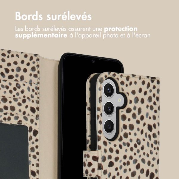 imoshion Étui de télephone portefeuille Design Samsung Galaxy S24 Plus - Black And White Dots