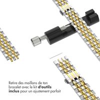 Selencia Bracelet en acier slim style Jubilee Apple Watch | 38/40/41/42 mm - Argent et Or