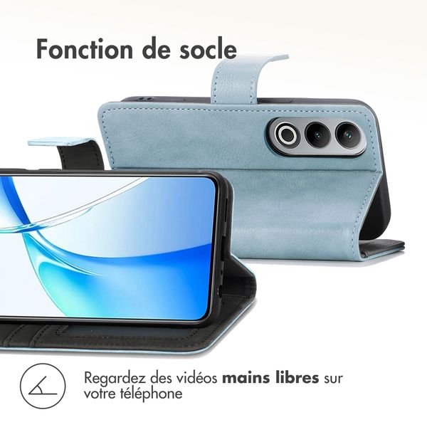 imoshion Étui de télephone portefeuille de luxe OnePlus Nord CE 4 - Bleu clair