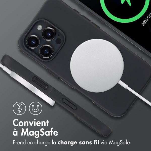 imoshion Coque arrière Color avec cordon amovible et MagSafe Apple iPhone 16 Pro - Noir