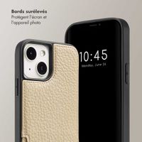 Selencia Coque de télephone Nova avec cordon et porte-cartes Apple iPhone 14 / 13 - Beige