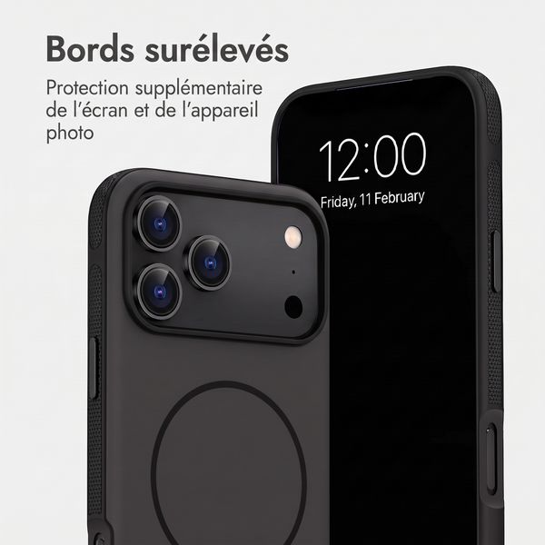 imoshion Coque arrière Color avec Thin MagSafe Ring Apple iPhone 18 Pro / 17 Pro - Noir