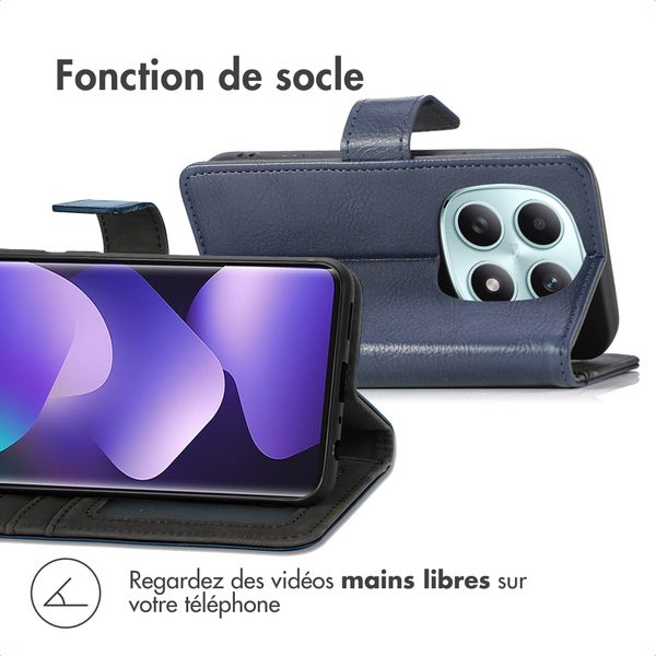 imoshion Étui de télephone portefeuille de luxe Xiaomi Redmi Note 15 (5G) - Bleu foncé