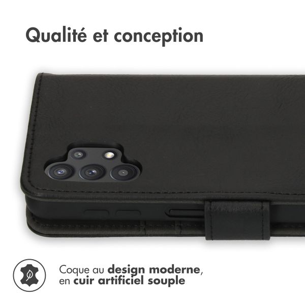 imoshion Étui de télephone portefeuille de luxe Samsung Galaxy A32 (5G) - Noir