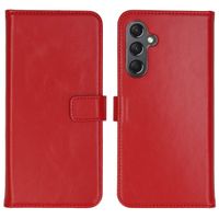 Selencia Étui portefeuille en cuir véritable Samsung Galaxy A25 (5G) - Rouge