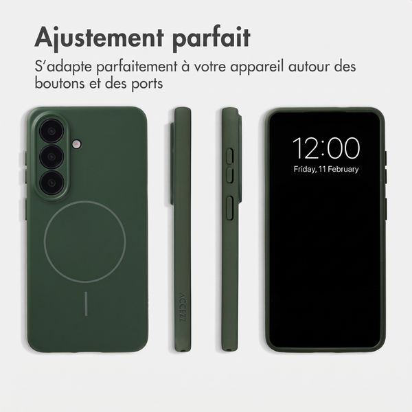 Accezz Coque Grip avec MagSafe Samsung Galaxy S26 - Vert foncé