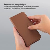 Accezz Coque portefeuille Edge amovible avec MagSafe Samsung Galaxy A27 (5G) - Marron