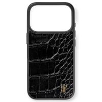 iDeal of Sweden Coque MagSafe en cuir végétalien Apple iPhone 18 Pro Max / 17 Pro Max - Black Croco