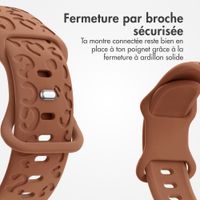imoshion Bracelet en silicone imprimé léopard Apple Watch | 38/40/41/42 mm - Marron