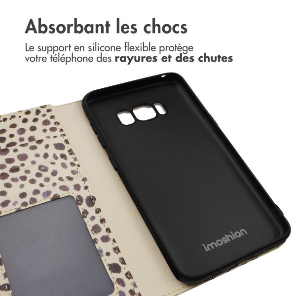 imoshion Étui de télephone portefeuille Design Samsung Galaxy S8 - Black And White Dots