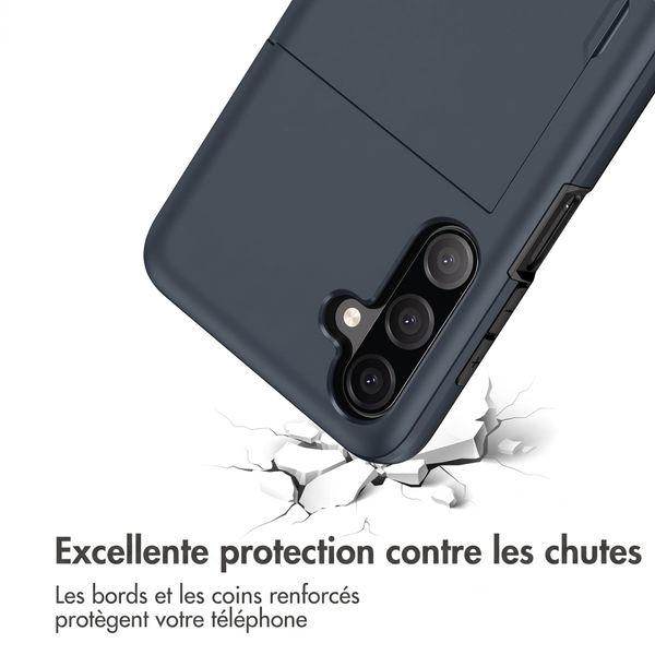 imoshion Coque arrière avec porte-cartes Samsung Galaxy A18 (4G) - Bleu foncé