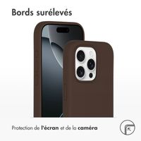 Accezz Coque Liquid Silicone avec MagSafe Apple iPhone 16 Pro - New Tea Brown