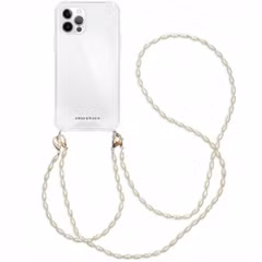 imoshion Coque avec dragonne + bracelet - Perles Apple iPhone 12 (Pro) - Transparent