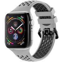 imoshion Bracelet sport en silicone avec boucle Apple Watch | 38/40/41/42 mm - Grey / Black