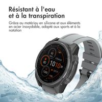 imoshion Bracelet QuickFit® Line en silicone  - Connexion Garmin 20 mm - Gris