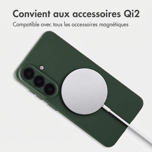 Accezz Coque Grip avec MagSafe Samsung Galaxy S26 - Vert foncé