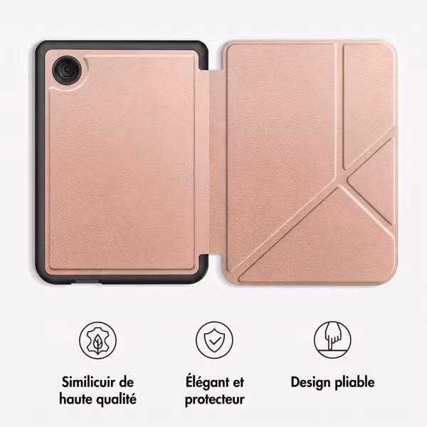 imoshion Étui de liseuse portefeuille Pliable Kobo Clara Colour / BW - Rose Doré