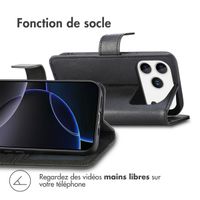 imoshion Étui de télephone portefeuille de luxe Apple iPhone 17 Pro - Noir