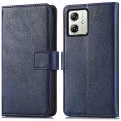 imoshion Étui de télephone portefeuille de luxe Motorola Moto G54 - Bleu foncé