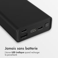 imoshion Ultra Series Aluminium Batterie externe 20.000 mAh - Charge rapide jusqu'à 33 watts - Black