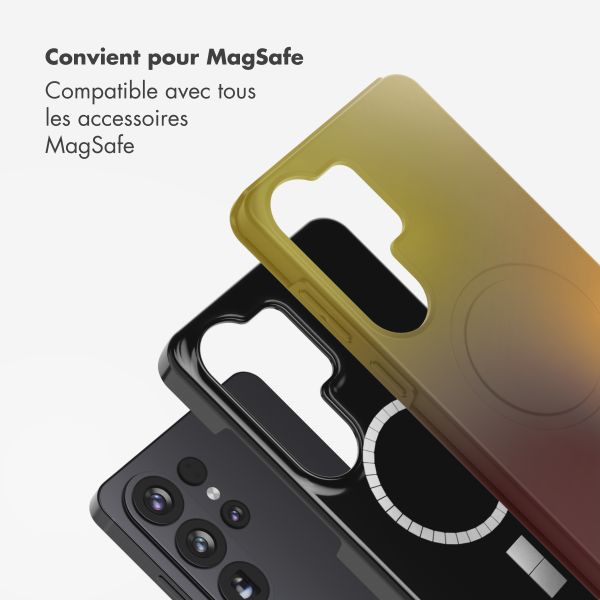 Selencia Coque arrière Vivid avec MagSafe Samsung Galaxy S26 Ultra - Gradient Olive Dust
