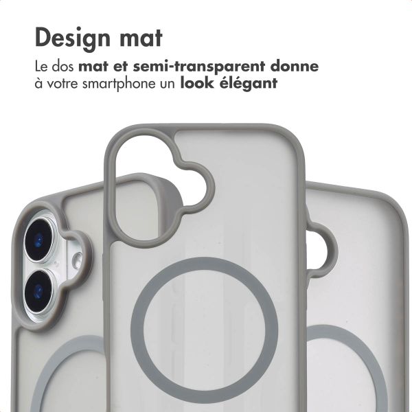 imoshion Coque Color Guard avec MagSafe Apple iPhone 16 - Gris