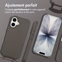 imoshion Coque arrière Color avec cordon amovible et MagSafe Apple iPhone 17 - Black Coffee