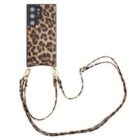Selencia Coque de télephone Nova avec cordon et porte-cartes Samsung Galaxy S24 Ultra - Leopard