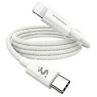 imoshion Câble USB-C vers Lightning Tressé 30 W - 1 mètre - Blanc