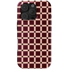 Selencia Coque arrière Vivid avec MagSafe Apple iPhone 16 Pro Max - Check This Burgundy