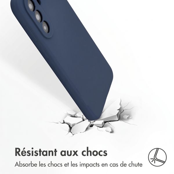 Accezz Coque Liquid Silicone Samsung Galaxy A57 (5G) - Bleu foncé
