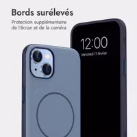 imoshion Coque arrière Color avec Thin MagSafe Ring Apple iPhone 14 / 13 - Bleu foncé
