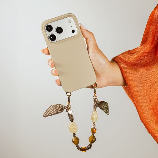 Selencia Cordon de téléphone Satin Stone - Brown