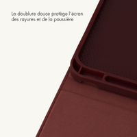 Selencia Coque Croco Apple iPad 11 (2025) 11 pouces A16 / iPad 10 (2022) 10.9 pouces - Burgundy