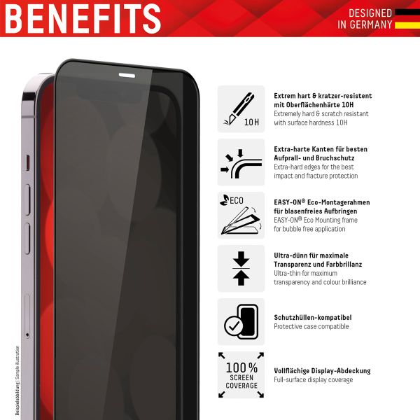 Displex Protection d'écran en verre trempé Privacy Apple iPhone 13 / 13 Pro / 14