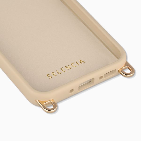 Selencia Coque arrière Rivièra avec MagSafe avec crochets amovibles Samsung Galaxy A36 / A56 - Milky Latte