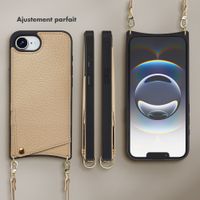 Selencia Coque de télephone Nova avec cordon et porte-cartes Apple iPhone 17e / 16e - Beige