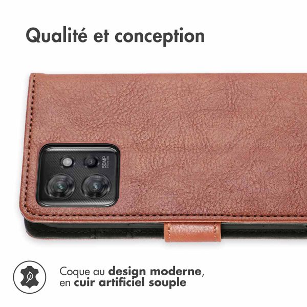 imoshion Étui de télephone portefeuille de luxe Motorola ThinkPhone - Marron
