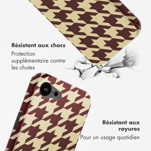 Selencia Coque arrière Vivid avec MagSafe Apple iPhone 17e / 16e - Pied-de-Poule
