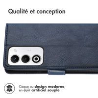 imoshion Étui de télephone portefeuille de luxe Oppo A5 5G (2025) - Bleu foncé