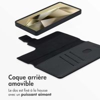 Accezz Étui de télephone portefeuille en cuir 2-en-1 avec MagSafe Samsung Galaxy S25 Ultra - Onyx Black