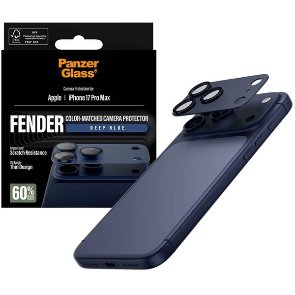 PanzerGlass Fender Protection Caméra iPhone 17 Pro Max - Deep Blue
