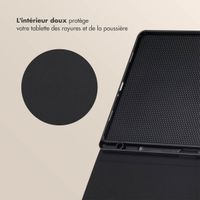Selencia Coque tablette Sabi avec imprimé léopard Samsung Galaxy Tab A9 Plus - Midnight Black