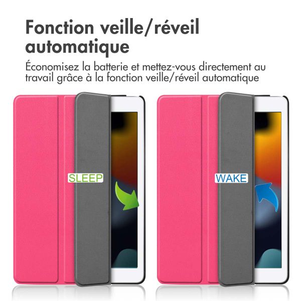 imoshion Coque tablette Trifold Apple iPad 9 (2021) 10.2 pouces / iPad 8 (2020) 10.2 pouces / iPad 7 (2019) 10.2 pouces - Pink
