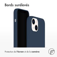 Accezz Coque Liquid Silicone Apple iPhone 14 / 13 - Bleu foncé