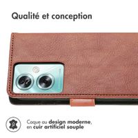 imoshion Étui de télephone portefeuille de luxe OnePlus Nord N30 SE - Marron
