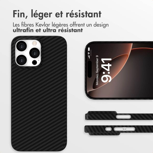 Accezz Coque Kevlar® MagSafe Apple iPhone 16 Pro - Noir