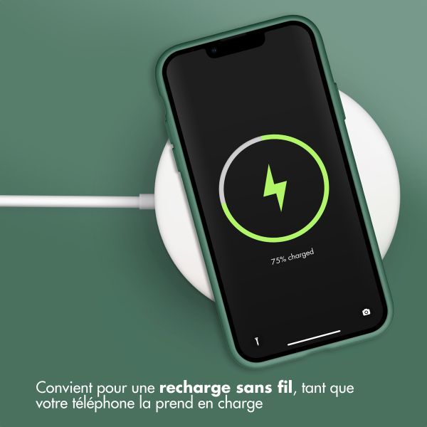 Accezz Coque Liquid Silicone Apple iPhone Xr - Vert foncé